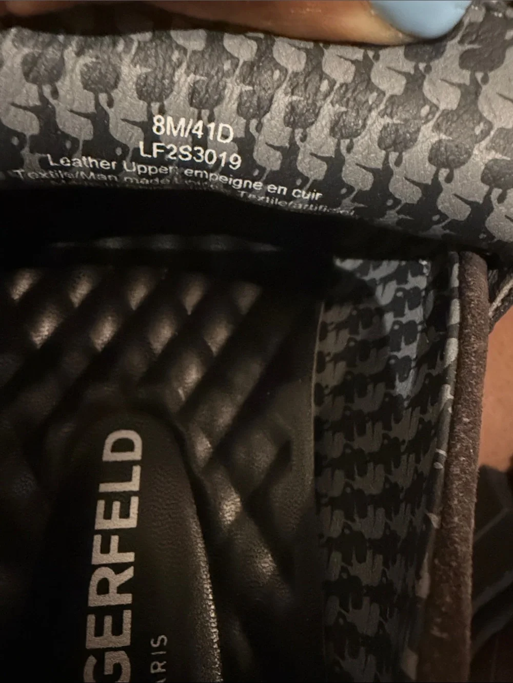 Karl Lagerfeld Dark Brown Suede Slip-On Loafers - Picture 2 of 3